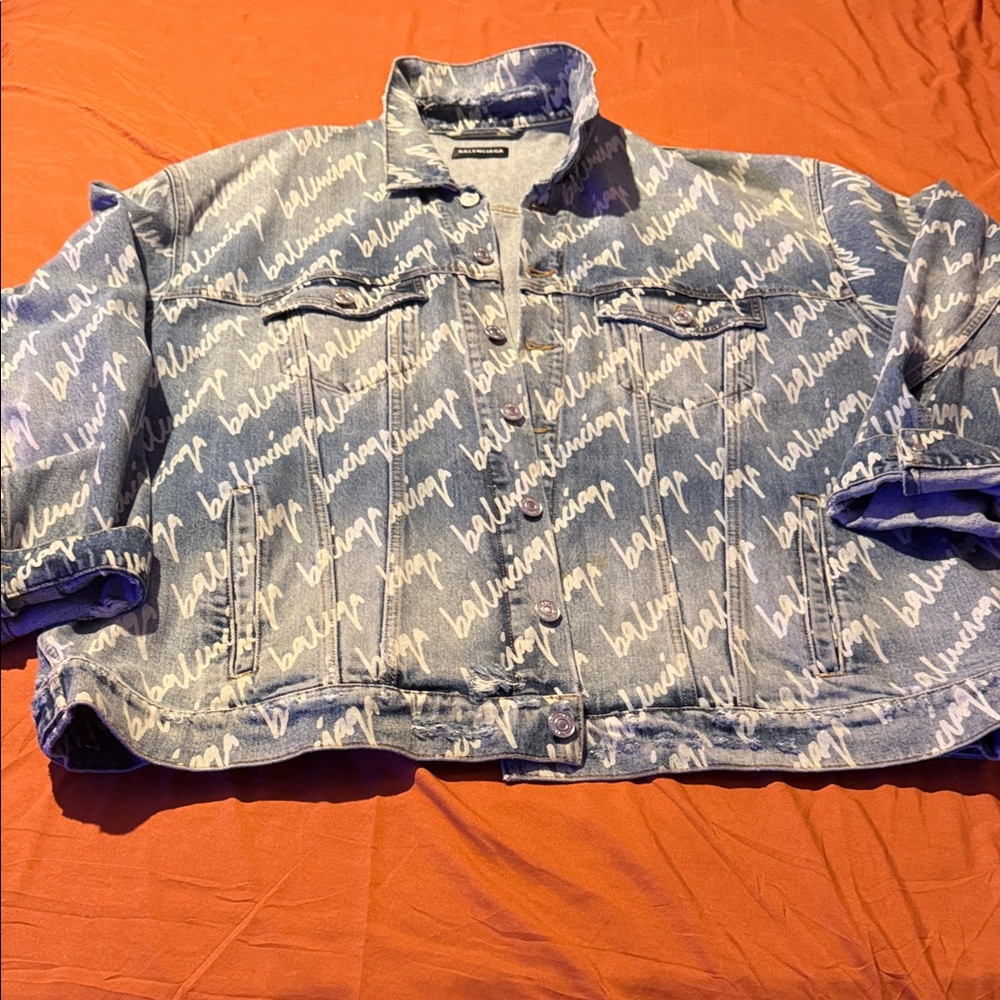 Balenciaga logo denim jacket